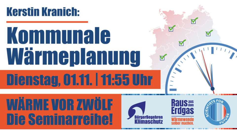 Rückblick: Kommunale Wärmeplanung, Online-Seminar, 1. November 2022 ...