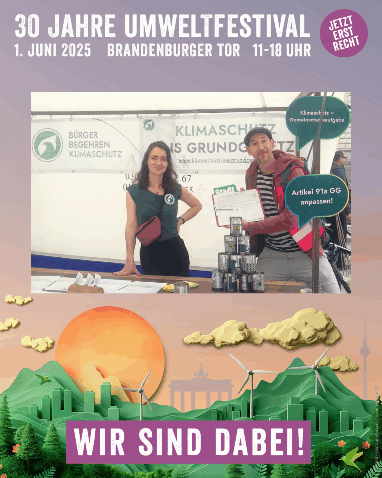 Umweltfestival am 1. Juni am Brandenburger Tor.
